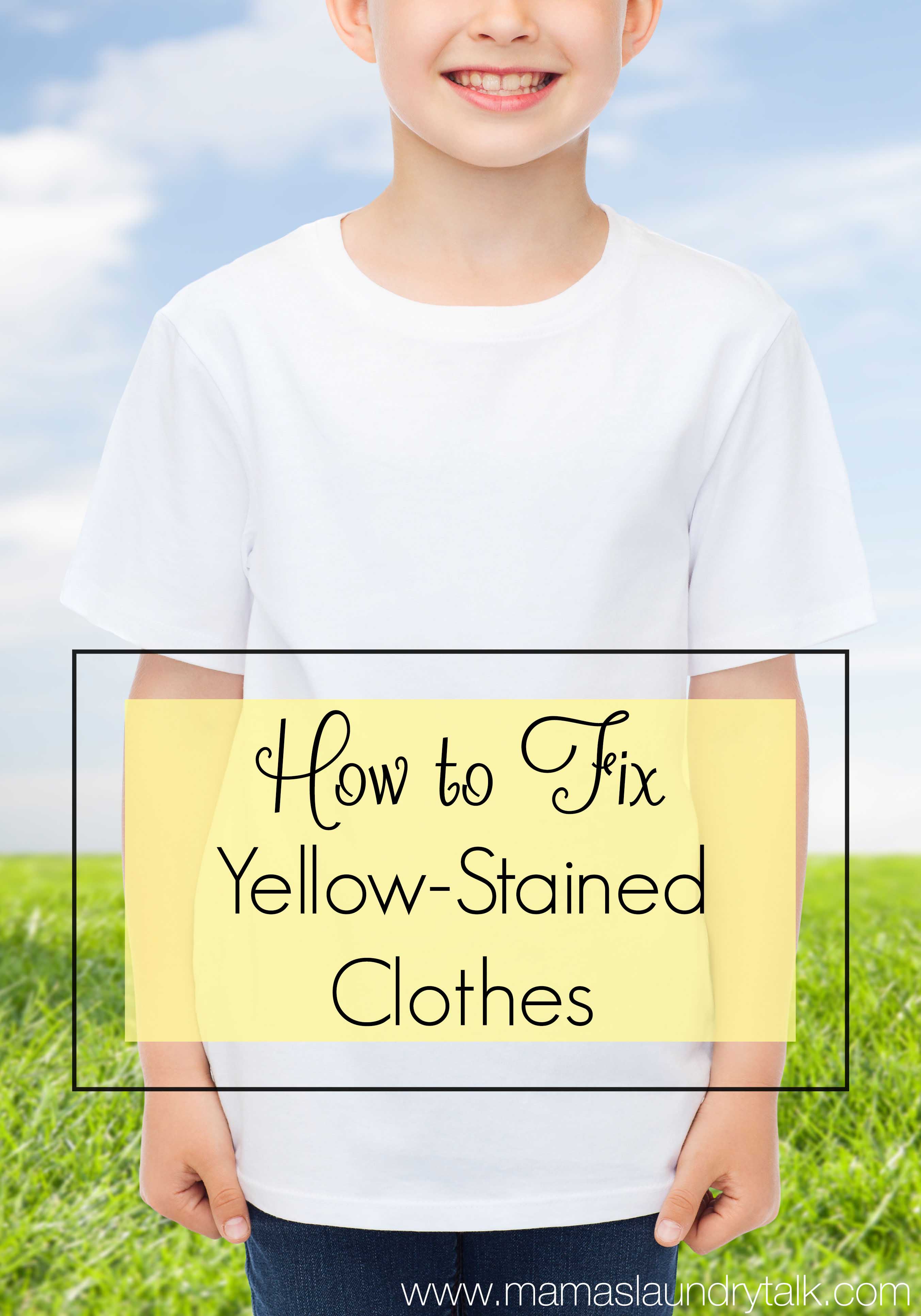how to get yellow stains out of white