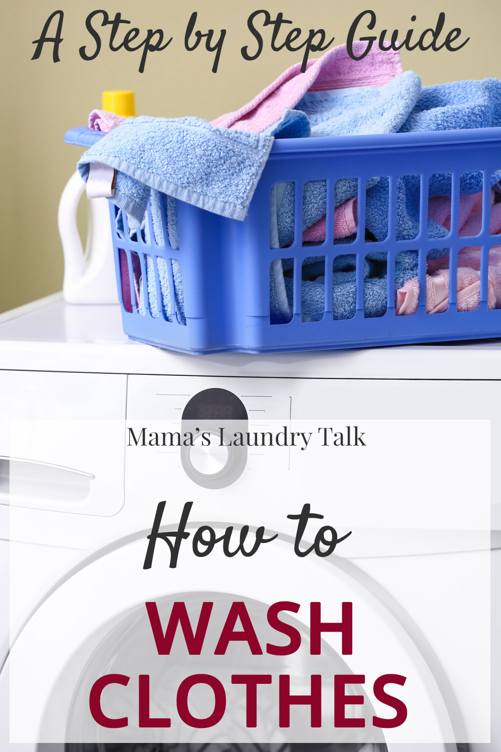 steps in washing clothes using washing machine